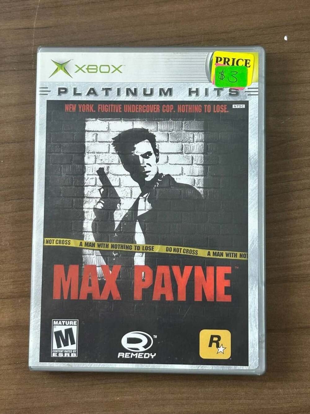 Max Payne Microsoft Xbox 2001 Game Disc Manual & Platinum Hits Case
